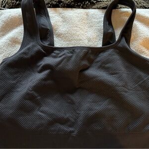 All in Motion Black Ribbed Sports Bra